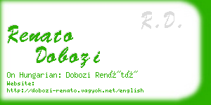 renato dobozi business card